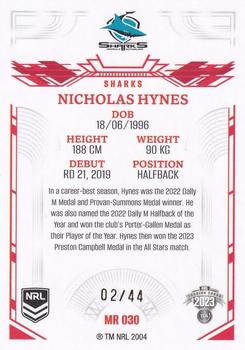 2023 NRL Traders Elite - Mojo Ruby #MR030 Nicho Hynes Back